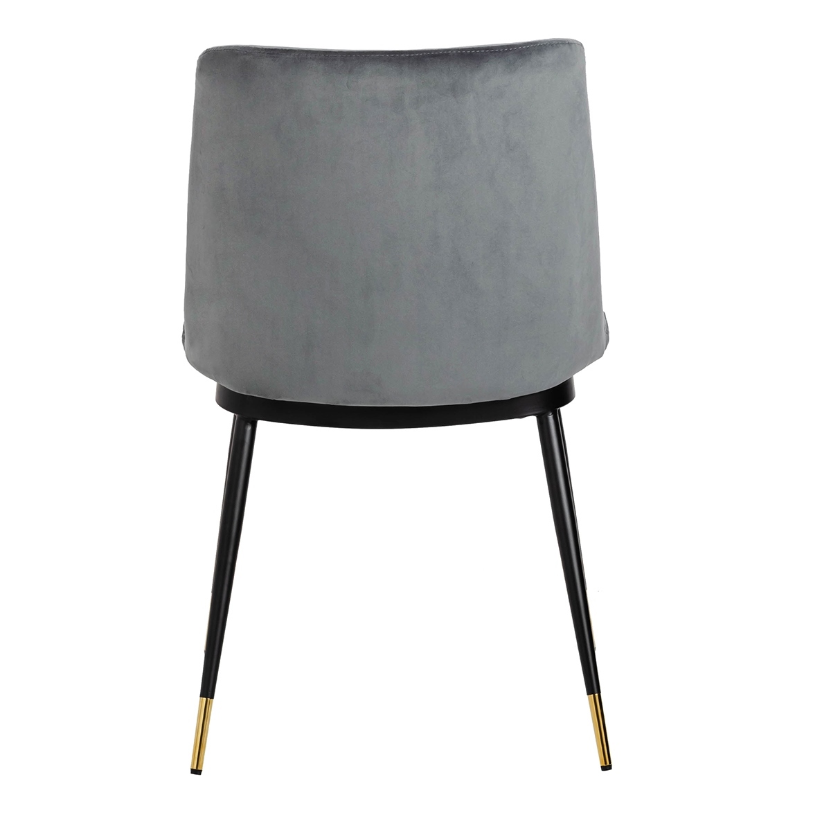 Set de 2 Scaune Diego 50x58x82 cm, Catifea Gri Închis - King Home [4]