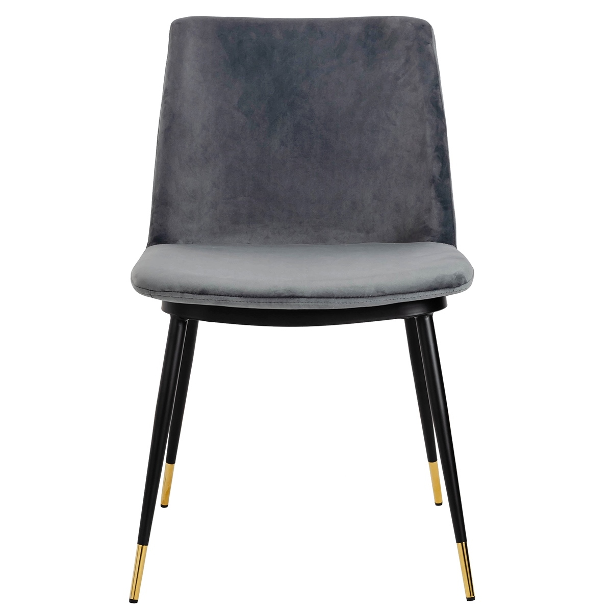 Set de 2 Scaune Diego 50x58x82 cm, Catifea Gri Închis - King Home [5]