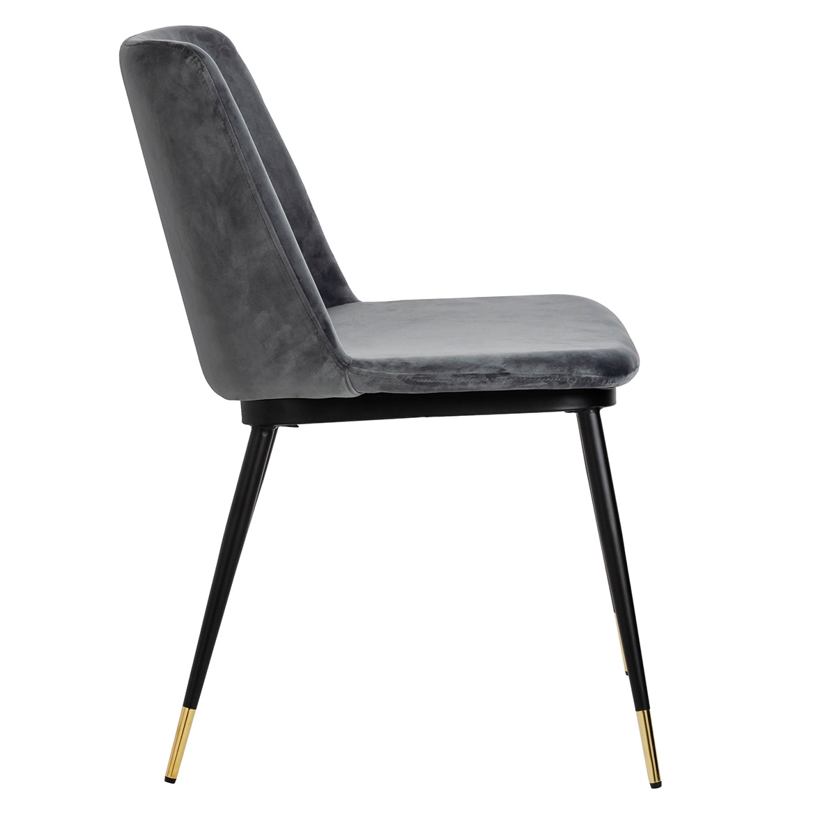Set de 4 Scaune Diego 50x58x82 cm, Catifea Gri Închis - King Home [3]