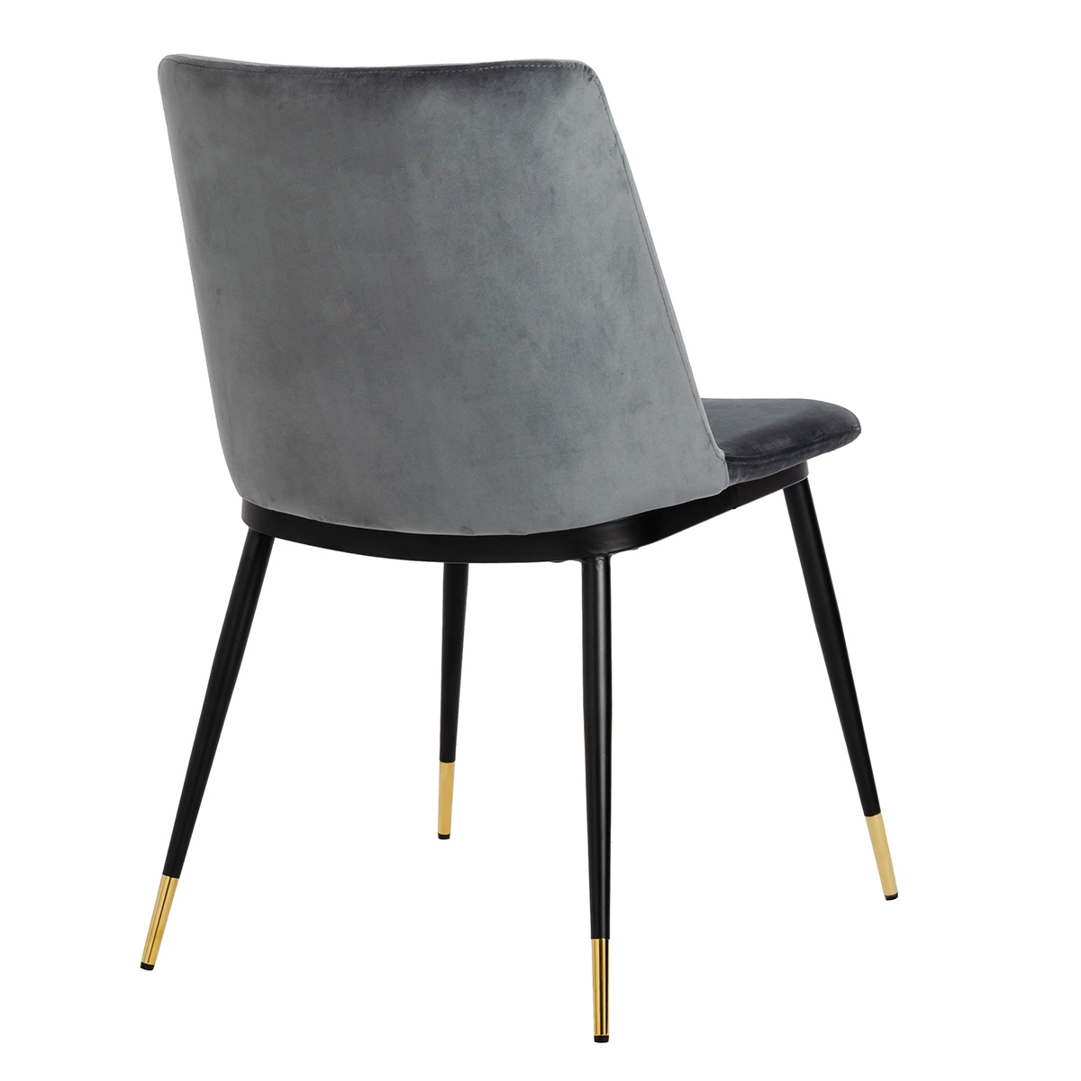 Set de 4 Scaune Diego 50x58x82 cm, Catifea Gri Închis - King Home [4]