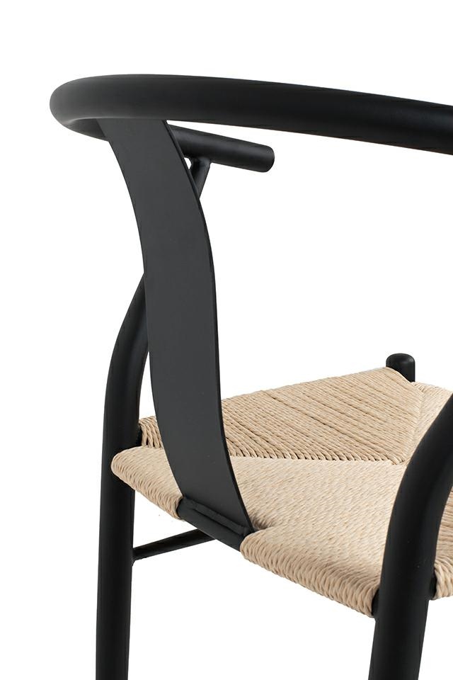 Scaun Wishbone 55x50x75 cm, Negru - King Home [8]