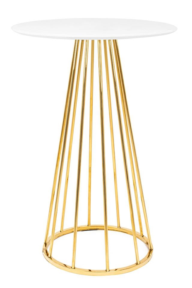 Produse - Masă de Bar Glam 60x60x90 cm, Alb Mat - King Home
