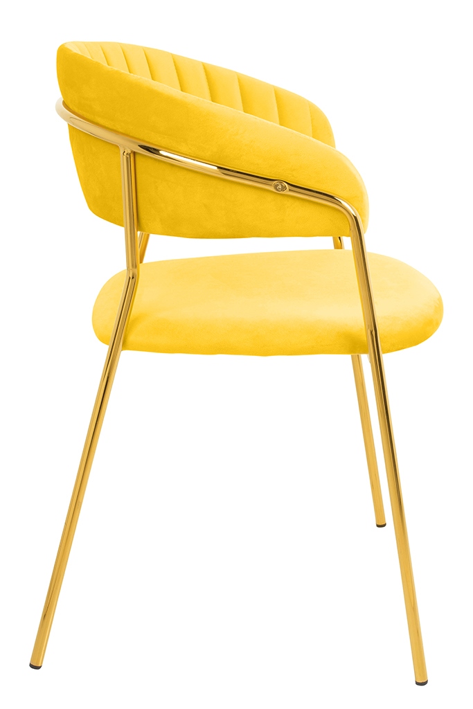 Scaun Margo 57x50x78 cm, Catifea Galben - King Home [2]