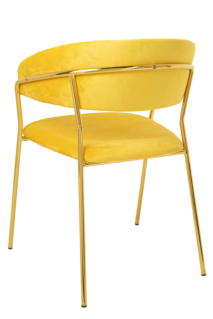 Scaun Margo 57x50x78 cm, Catifea Galben - King Home [3]