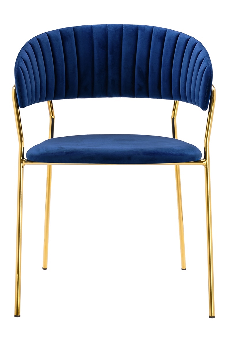 Set de 6 Scaune Margo 57x50x78 cm, Catifea Albastru Închis - King Home [6]