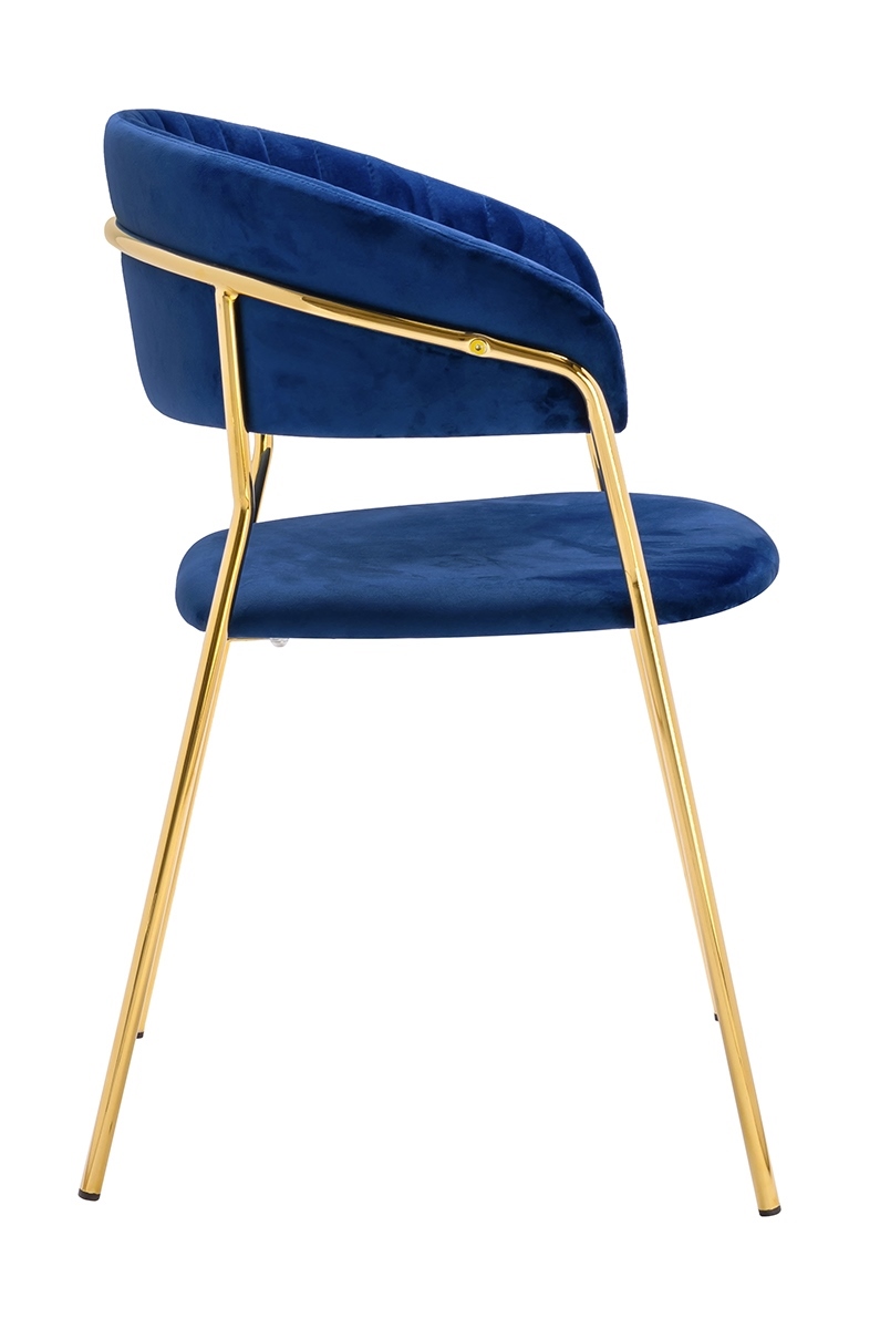 Set de 6 Scaune Margo 57x50x78 cm, Catifea Albastru Închis - King Home [7]