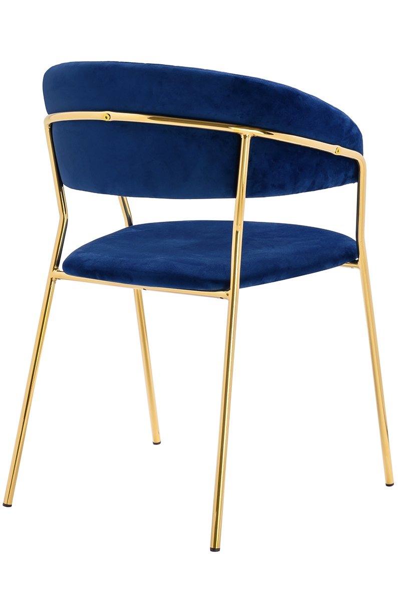 Set de 6 Scaune Margo 57x50x78 cm, Catifea Albastru Închis - King Home [8]