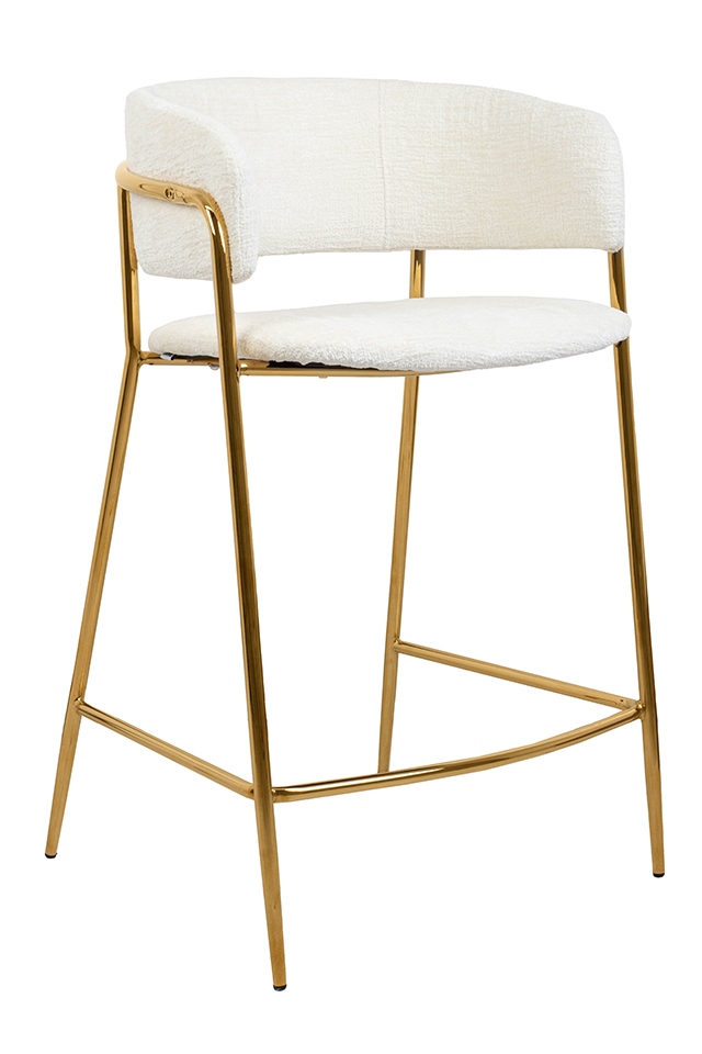 Scaune de bar - Scaun de Bar Delta 65 58x56x92 cm, Alb - King Home