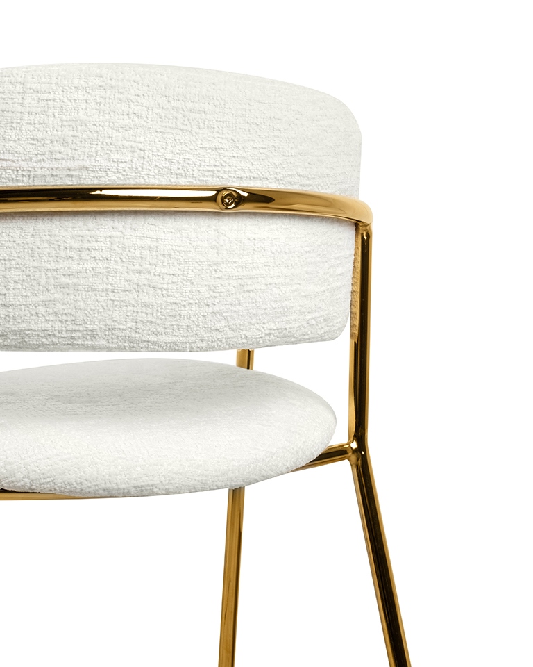 Scaun de Bar Delta 65 58x56x92 cm, Alb - King Home [6]