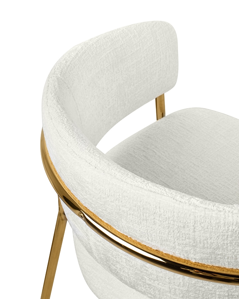Scaun de Bar Delta 65 58x56x92 cm, Alb - King Home [8]
