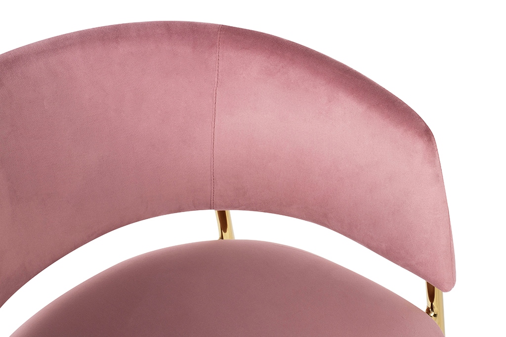 Scaun de Bar Delta 65 58x56x92 cm, Roz Auriu, Lucios - King Home [4]
