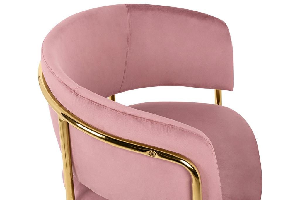 Scaun de Bar Delta 65 58x56x92 cm, Roz Auriu, Lucios - King Home [6]