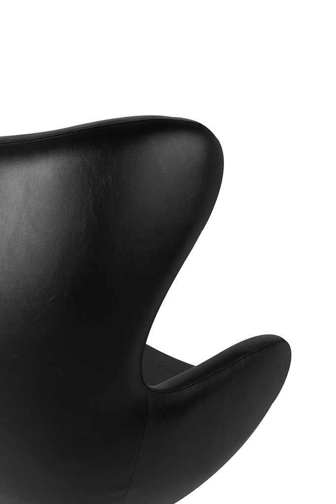 Fotoliu Egg Szeroki Pu 80x70x110 cm, Negru - King Home [12]