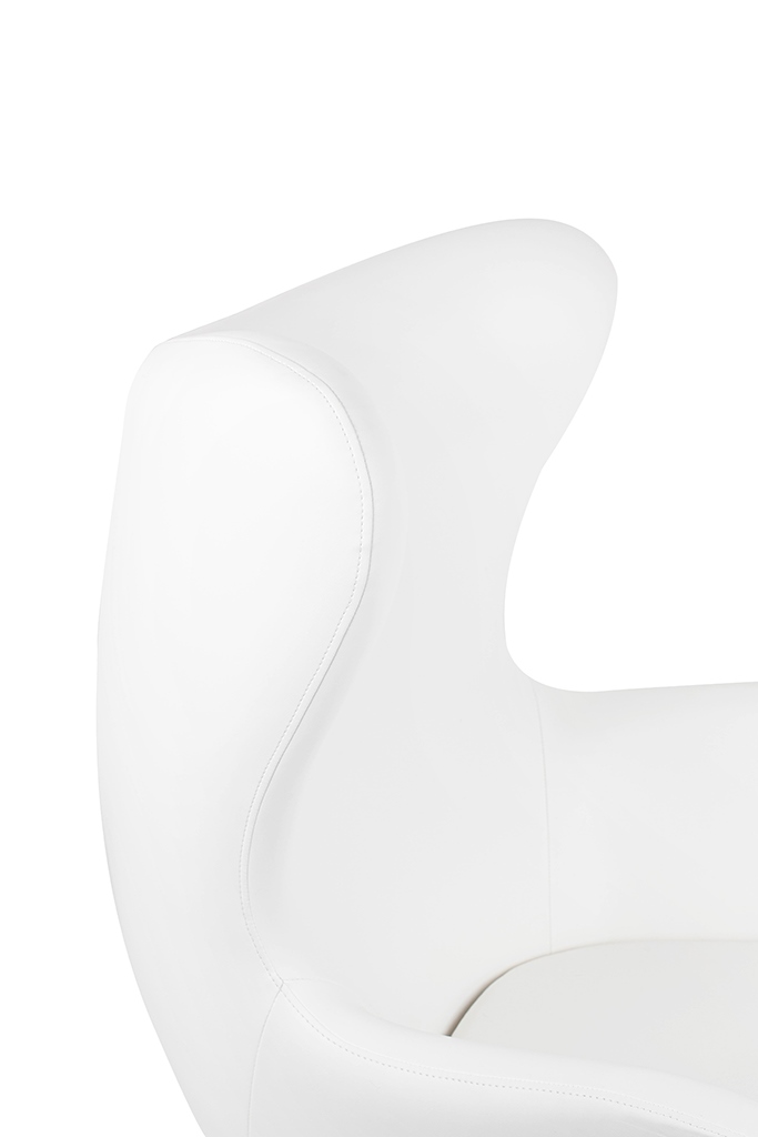 Fotoliu Egg Szeroki Pu 80x70x110 cm, Alb - King Home [10]