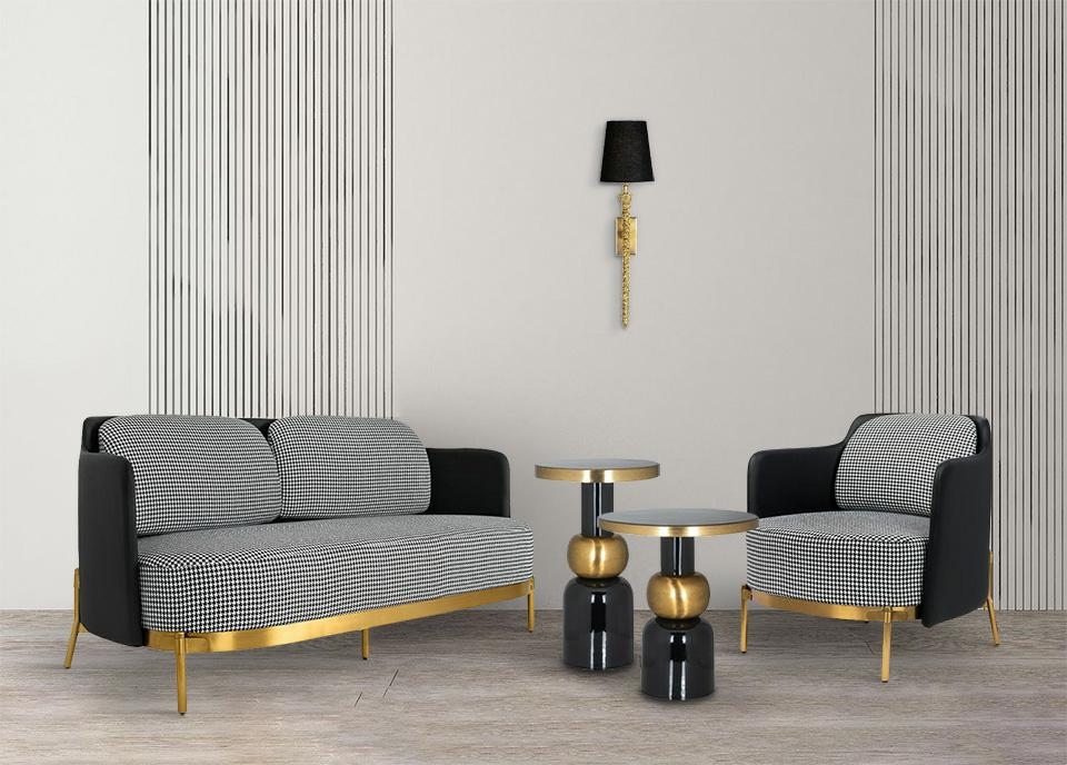 Canapea Venice, Alb-Negru - King Home [6]