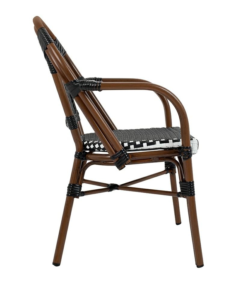 Set de 2 Scaune de Grădină Cafe Paris Arm 57x57x88 cm, Efect Nuc - King Home [2]