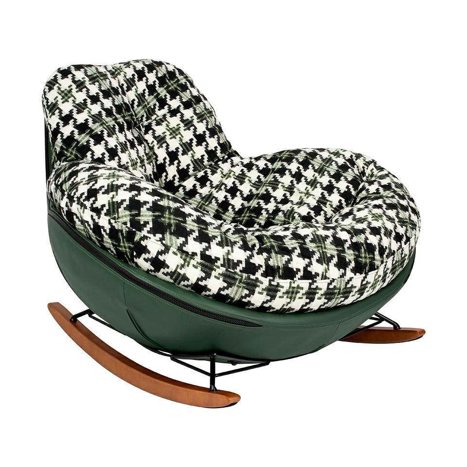 Produse - Fotoliu Fatty, Piele Pu Verde Închis - King Home