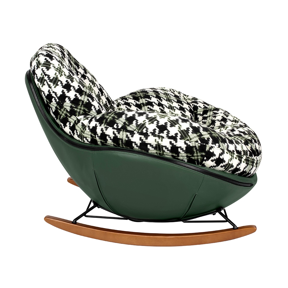 Fotoliu Fatty, Piele Pu Verde Închis - King Home [2]