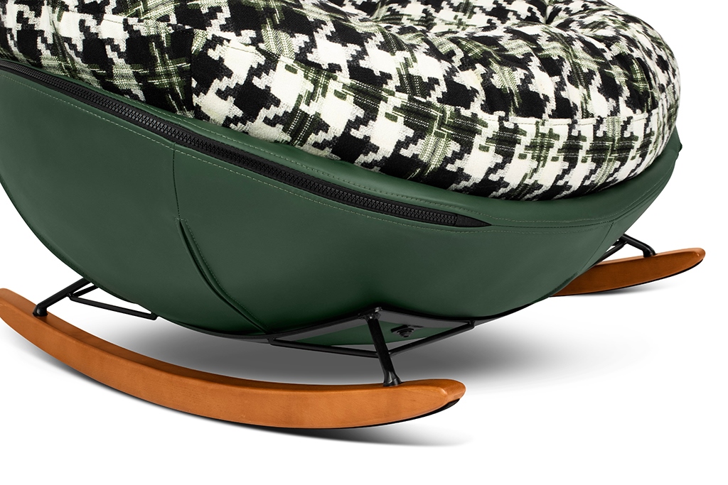 Fotoliu Fatty, Piele Pu Verde Închis - King Home [6]
