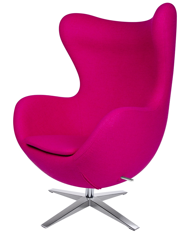 Produse - Fotoliu Egg Szeroki 80x70x110 cm, Lână de Cașmir (70% Lână Naturală și 30% Poliester) Roz Fucsia - King Home