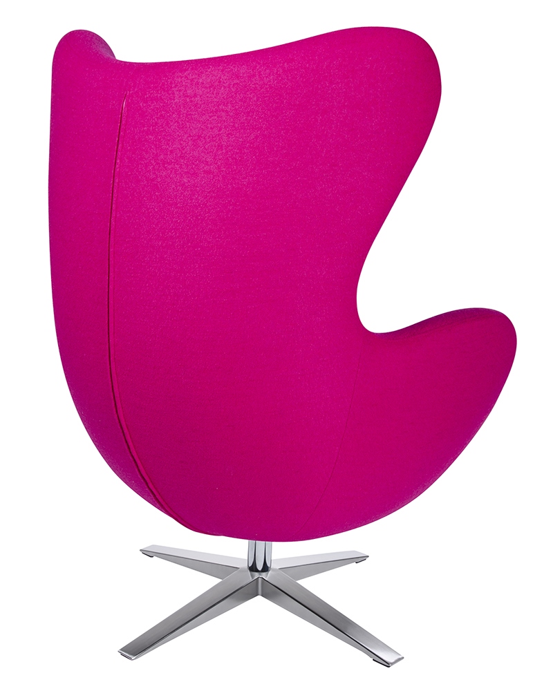Fotoliu Egg Szeroki 80x70x110 cm, Lână de Cașmir (70% Lână Naturală și 30% Poliester) Roz Fucsia - King Home [3]