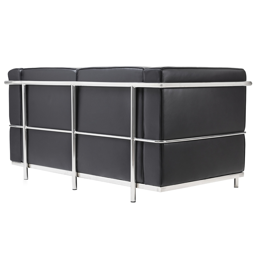 Canapea Soft Lc2 130x70x70 cm, Piele Naturală Italiană Negru - King Home [7]