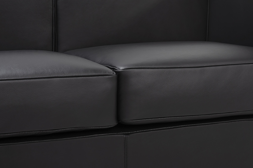 Canapea Soft Lc2 130x70x70 cm, Piele Naturală Italiană Negru - King Home [9]