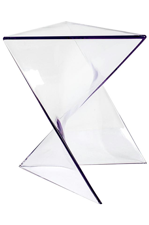 Produse - Noptieră Zik 40x43x43 cm, Polipropilenă Transparent - King Home