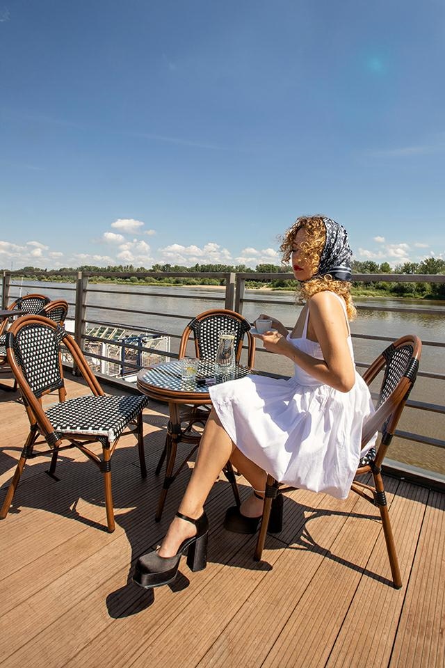 Scaun de Grădină Cafe Paris 57x57x88 cm, Maro - King Home [13]