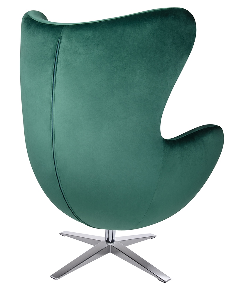 Fotoliu Egg Szeroki Velvet 80x70x110 cm, Catifea (100% Poliester) Verde Închis - King Home [5]