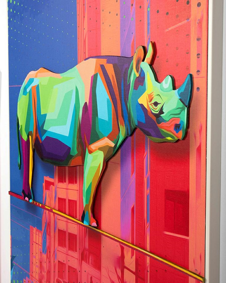 Tablou Decorativ Rhino In The - King Home [5]