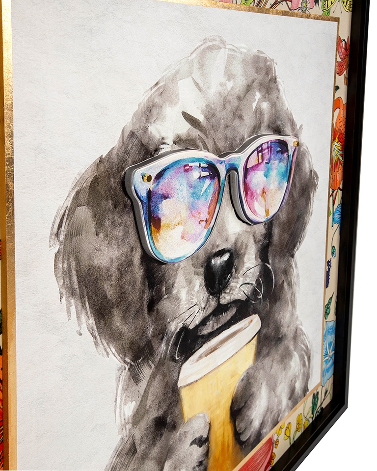 Tablou Decorativ Coffee Dog 100x3x100 cm - King Home [3]