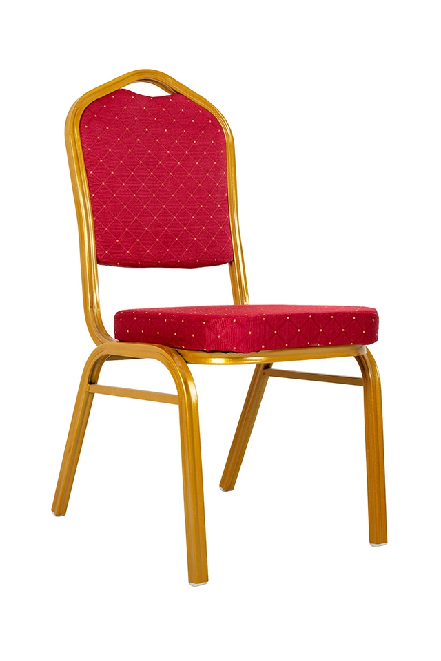 Scaune - Scaun Heros 46x58x93,5 cm, Roșu, Auriu - King Home