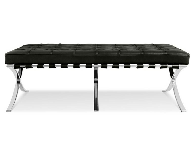 Bancă Barcelon 43x150x56 cm, Oțel Inoxidabil Negru - King Home [2]