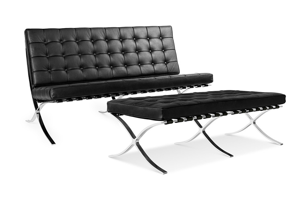 Bancă Barcelon 43x150x56 cm, Oțel Inoxidabil Negru - King Home [4]
