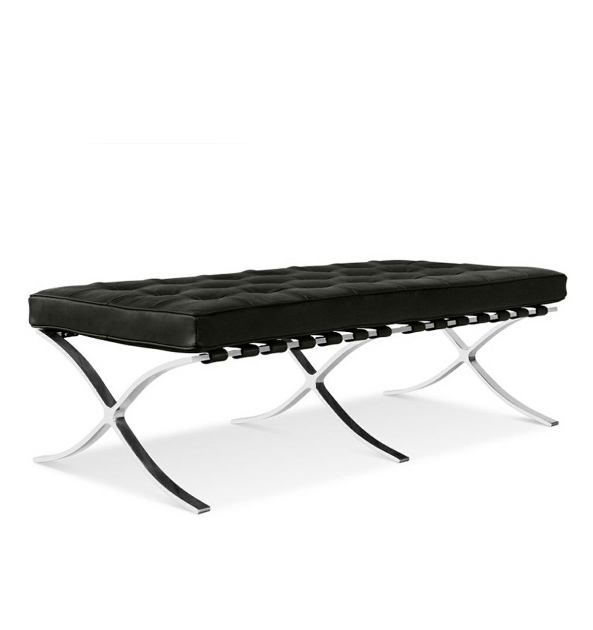 Produse - Bancă Barcelon 43x150x56 cm, Oțel Inoxidabil Negru - King Home