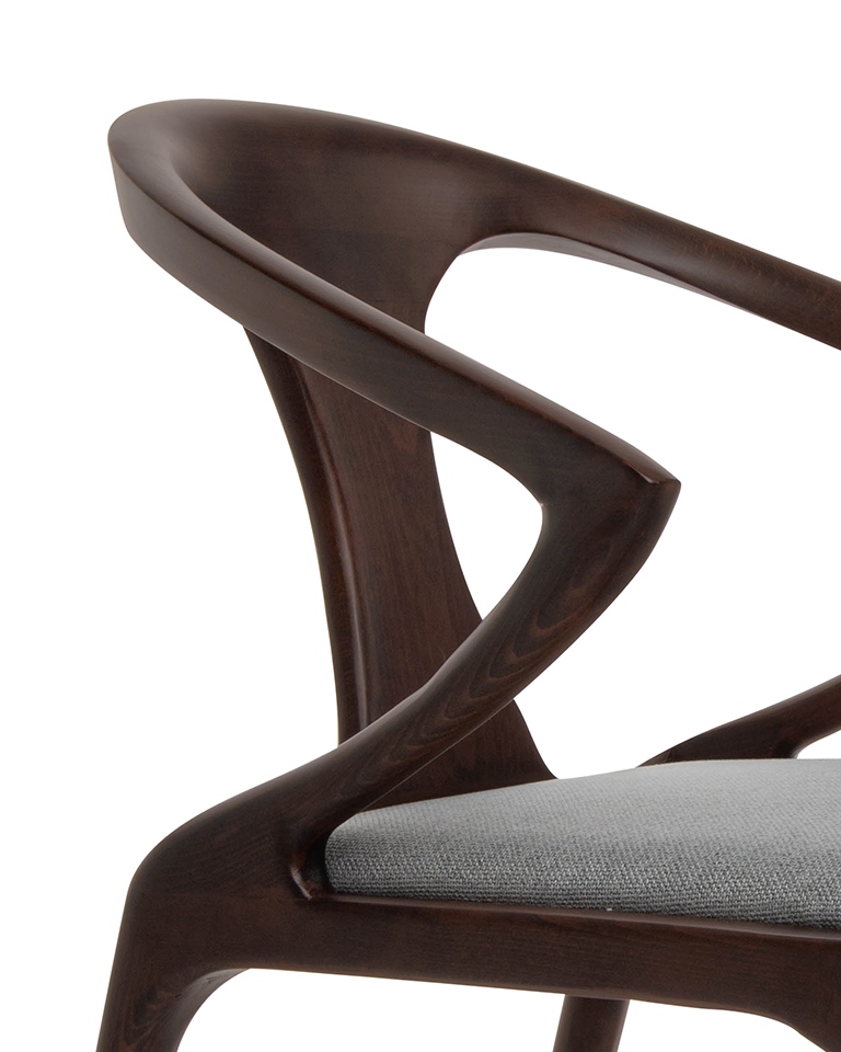 Scaun Inez 57x62x82 cm, Lemn de Nuc - King Home [4]