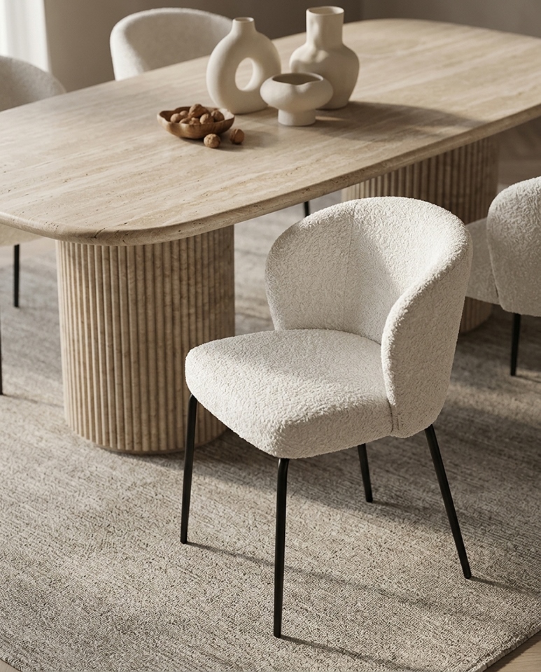 Scaun Greta 56x59x81 cm, Alb - King Home [11]