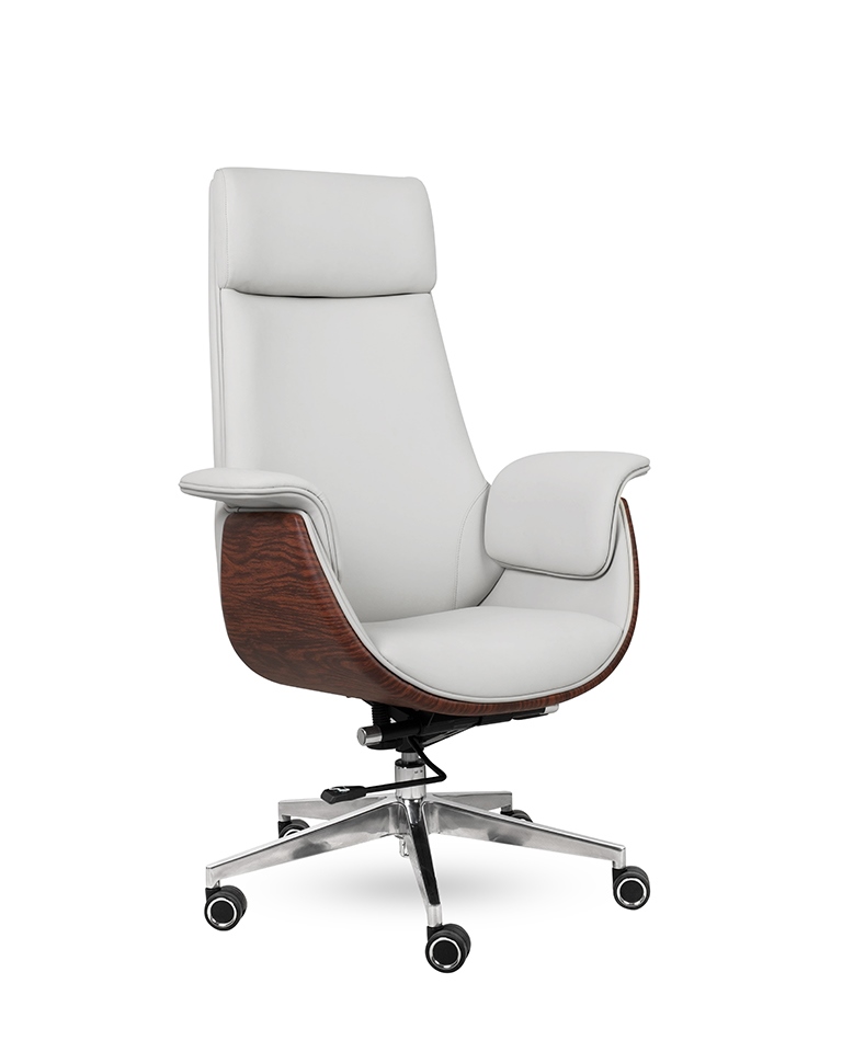 Produse - Scaun de Birou Admiral, Piele Ecologică Gri - King Home