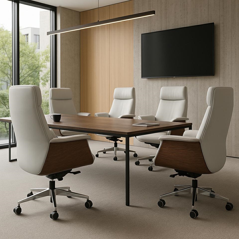 Scaun de Birou Admiral, Piele Ecologică Gri - King Home [13]