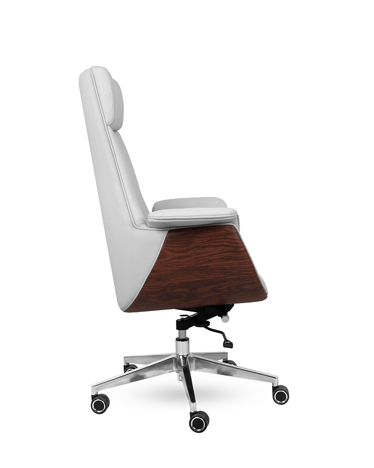 Scaun de Birou Admiral, Piele Ecologică Gri - King Home [3]
