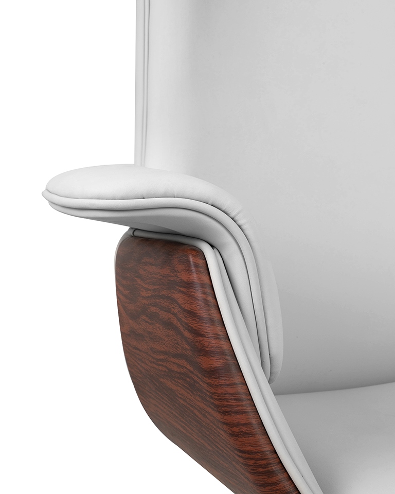 Scaun de Birou Admiral, Piele Ecologică Gri - King Home [8]