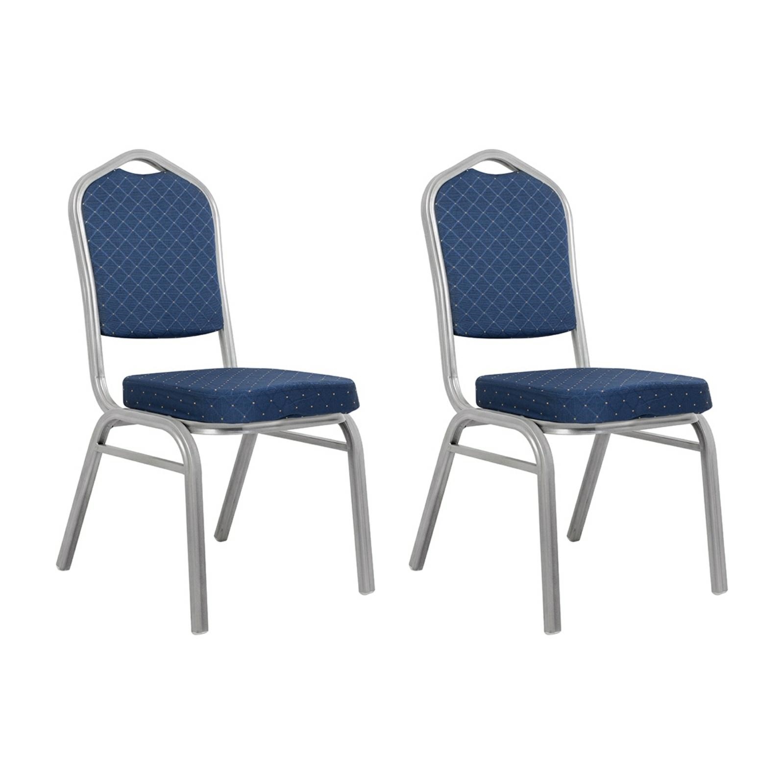 Scaune - Set de 2 Scaune Ares 46x58x93,5 cm, Țesătură Albastru - King Home