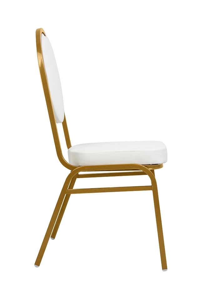 Set de 4 Scaune Hestia 44x56x93,5 cm, Piele Ecologică Alb - King Home [2]