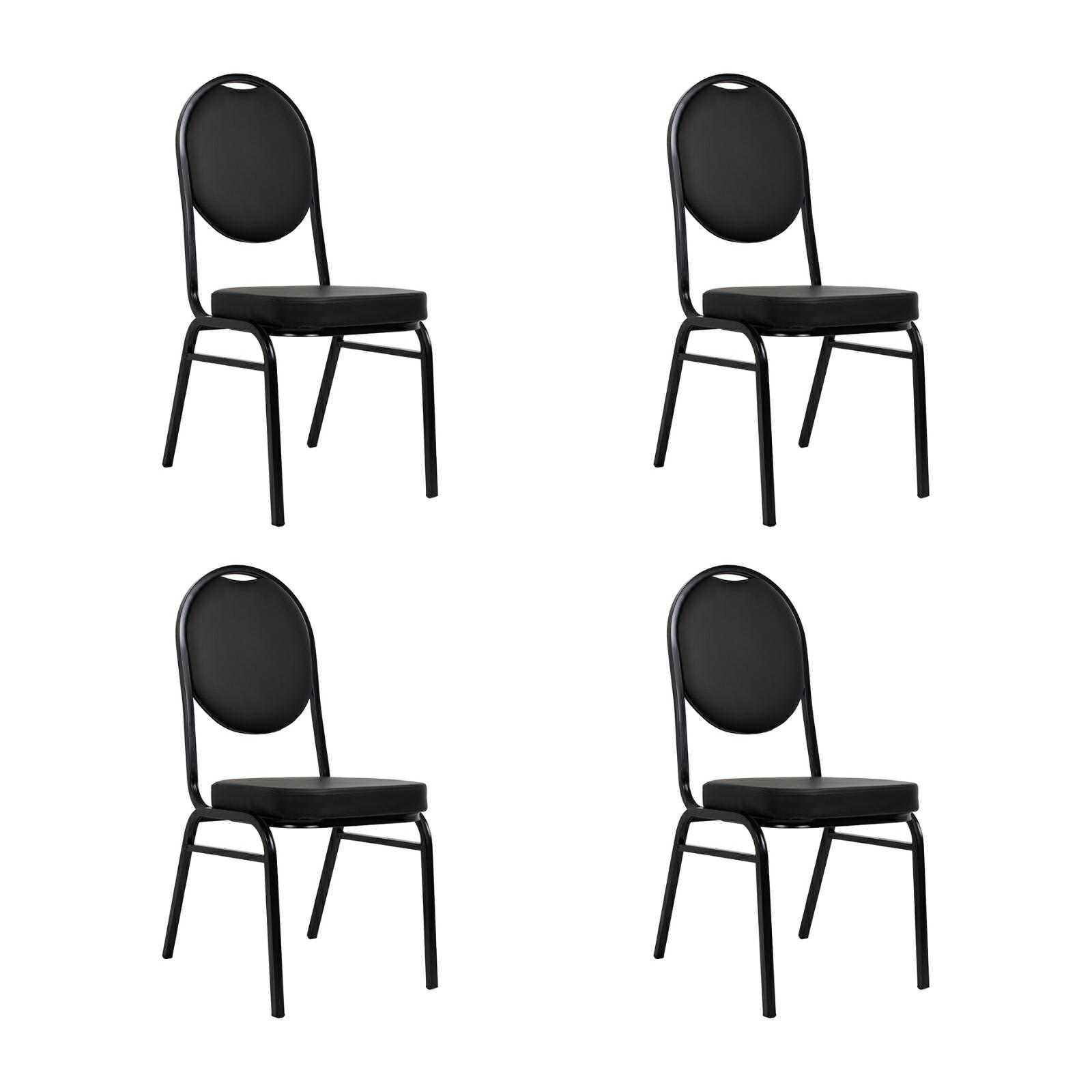 Produse - Set de 4 Scaune Hebe 44x56x93,5 cm, Negru - King Home