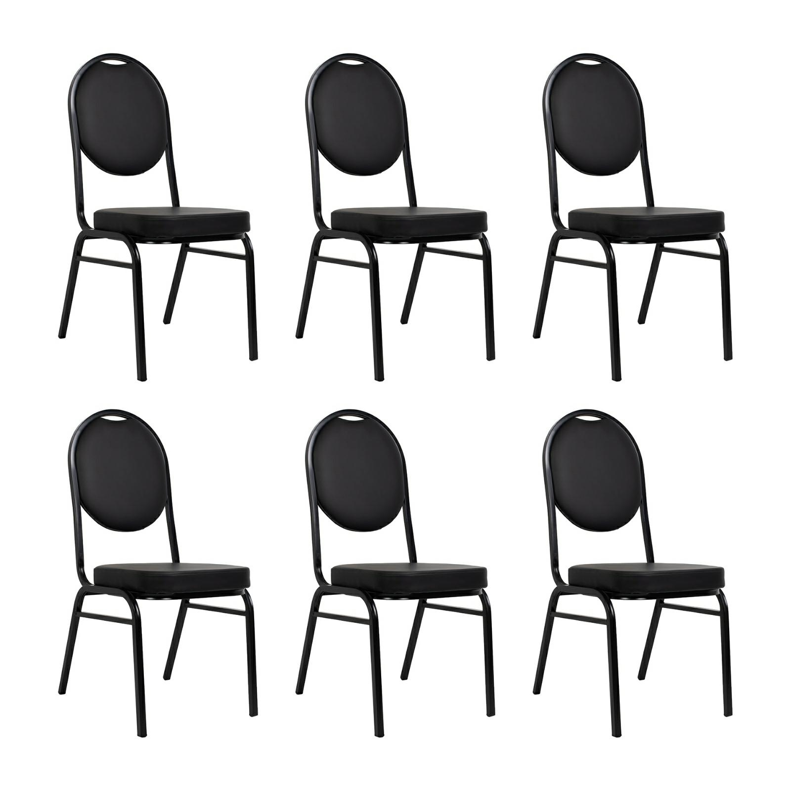 Produse - Set de 6 Scaune Hebe 44x56x93,5 cm, Negru - King Home
