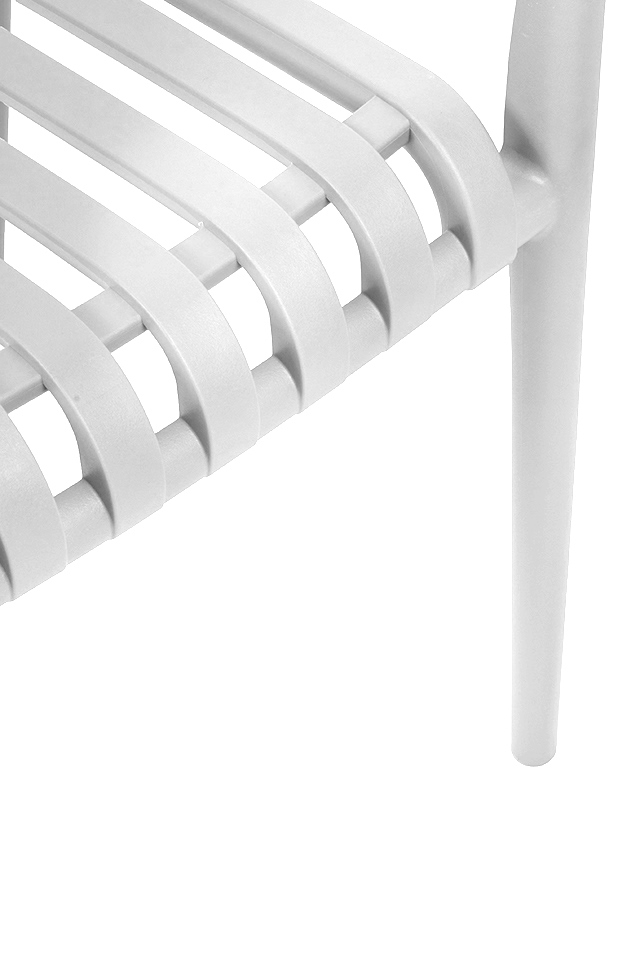 Scaun Strips Arm 56x60x80 cm, Polipropilenă Alb - Modesto Design [4]