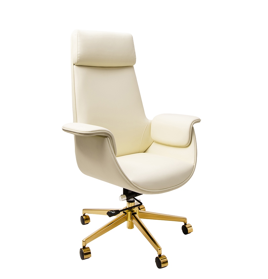 Produse - Scaun de Birou Admiral, Piele Ecologică Bej - King Home