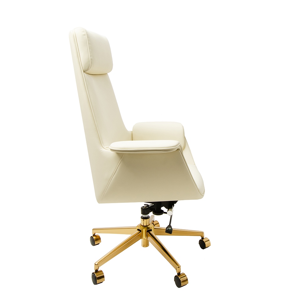 Scaun de Birou Admiral, Piele Ecologică Bej - King Home [3]