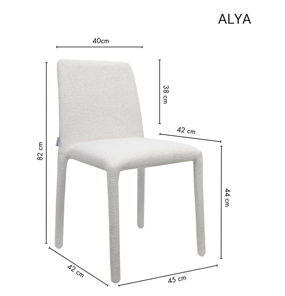 Scaun Alya 40x48x82 cm, Bej - King Home [11]
